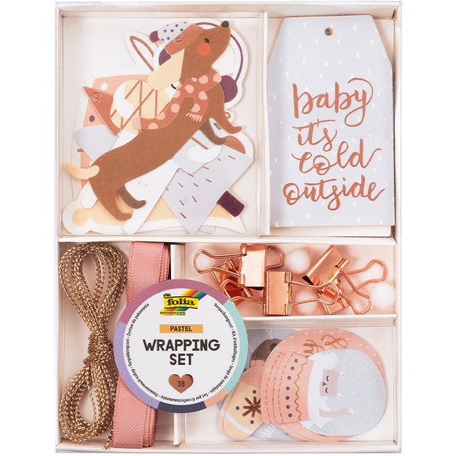 Geschenkverpackungsset Pastell 38er-Set