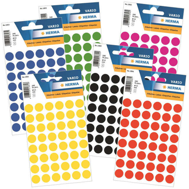 Farbpunkte Rund Ø13mm 240er-Pack