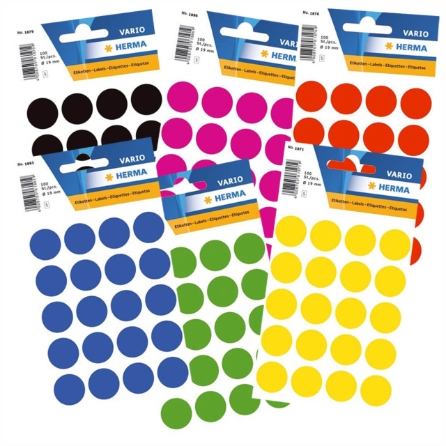 Farbpunkte Rund Ø19mm 100er-Pack