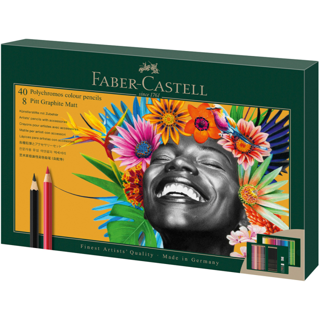 Polychromos & Pitt Graphite Matt Set 40 Farbstifte + 8 Graphitstifte