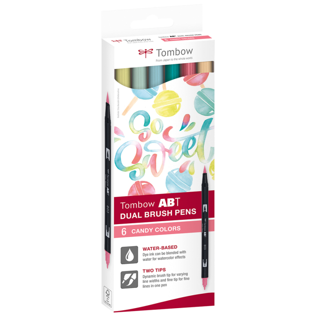 ABT Dual Brush Stift 6er-Set Candy