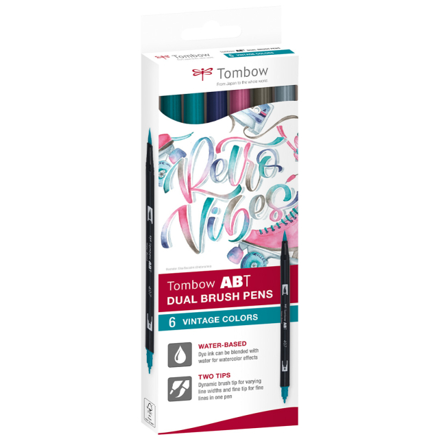 ABT Dual Brush Stift 6er-Set Vintage