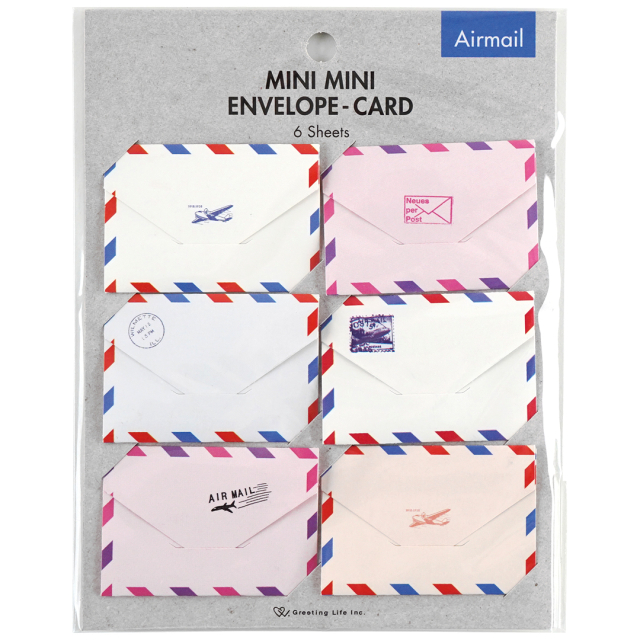 Mini Air Mail Briefumschläge 6er-Pack