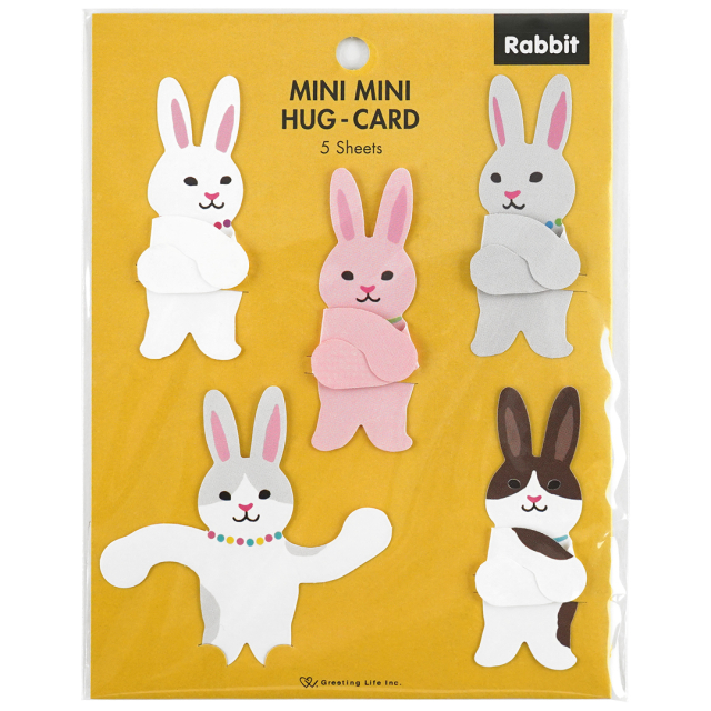 Mini-Karten Kaninchen 5er-Pack