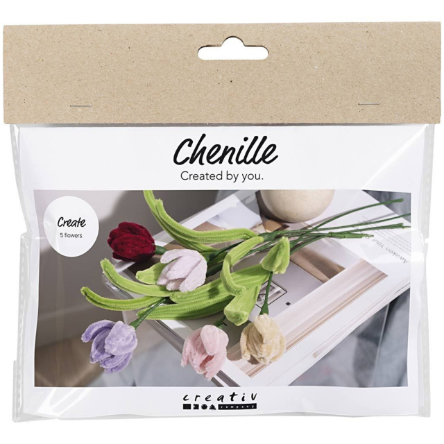 DIY-kit Chenille-Blumen Tulpen
