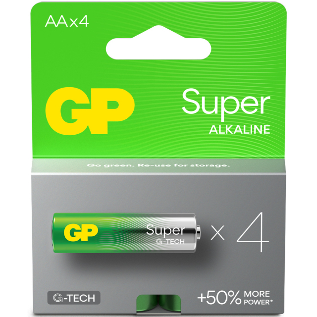 Batterien Super Alkaline AA 4er-Pack