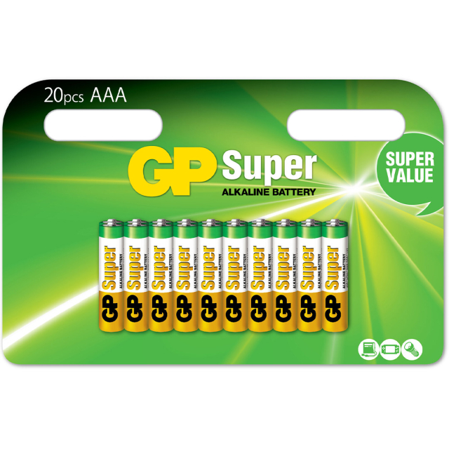 Batterien Super Alkaline AAA 20er-Pack