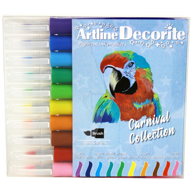 Decorite Brush Marker 10er-Pack Carnival