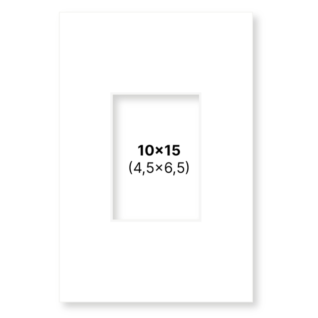 Passepartout Weiß 10x15 cm