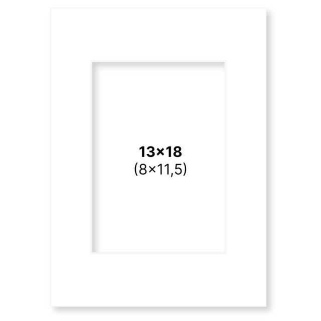 Passepartout Weiß 13x18 cm