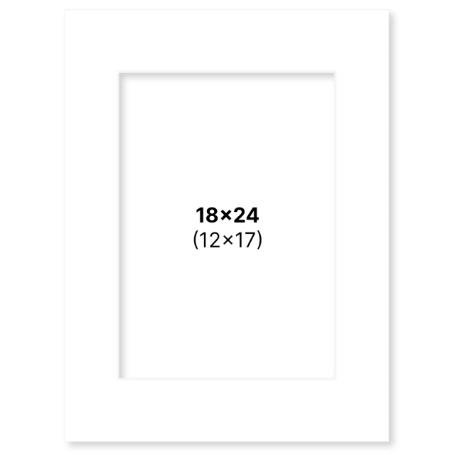 Passepartout Weiß 18x24 cm