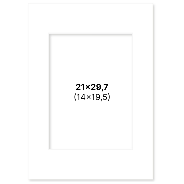 Passepartout Weiß 21x29,7 A4