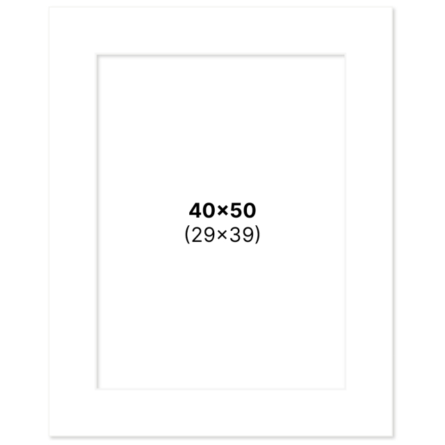 Passepartout Weiß 40x50 cm