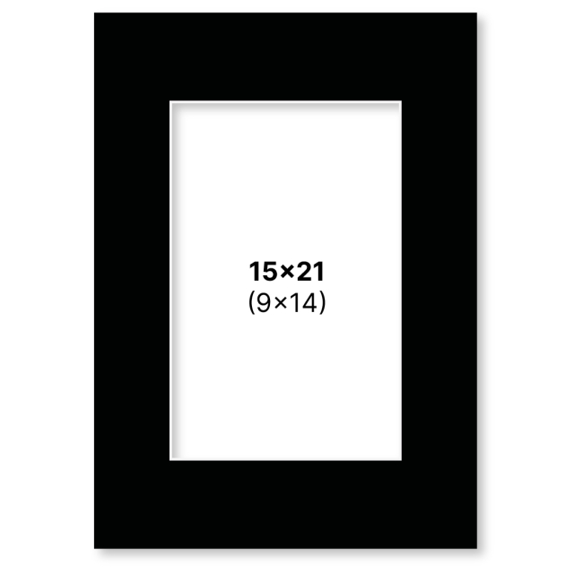 Passepartout Schwarz 15x21 cm