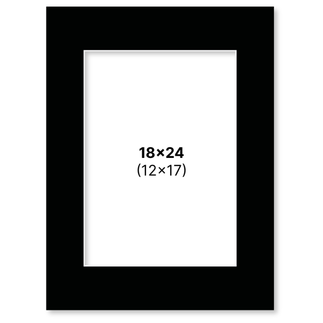 Passepartout Schwarz 18x24 cm