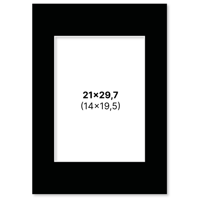 Passepartout Schwarz 21x29,7 cm A4