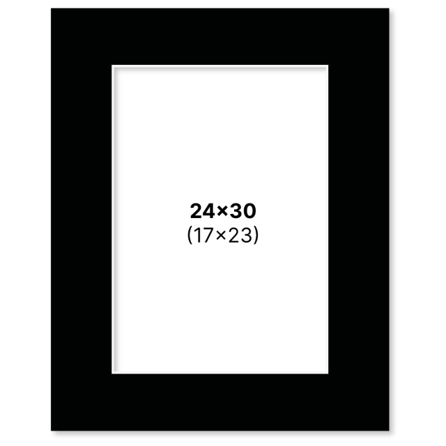 Passepartout Schwarz 24x30 cm