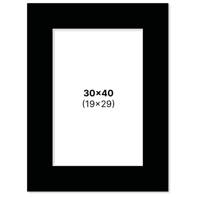 Passepartout Schwarz 30x40 cm