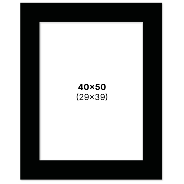 Passepartout Schwarz 40x50 cm