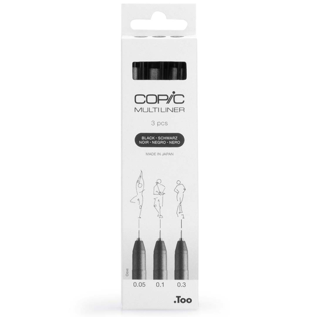 Multiliner Classic 3er-Set Black Fine