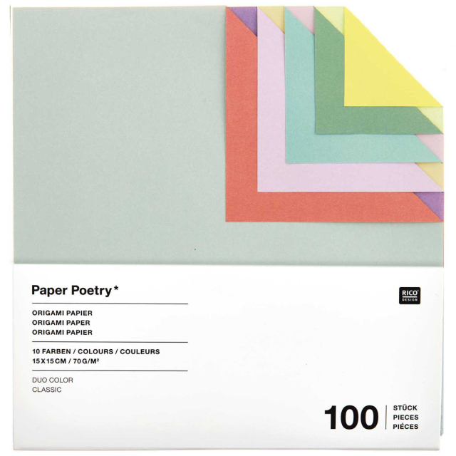 Origami-Papier Duo Colour Classic 15x15 cm 100 Blatt