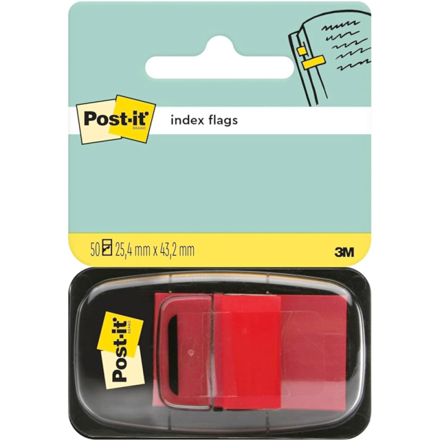 Post-it Indexreiter 25,4 x 43,2 mm Rot