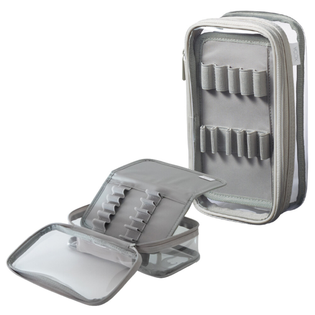 Federmäppchen Transparent Grau