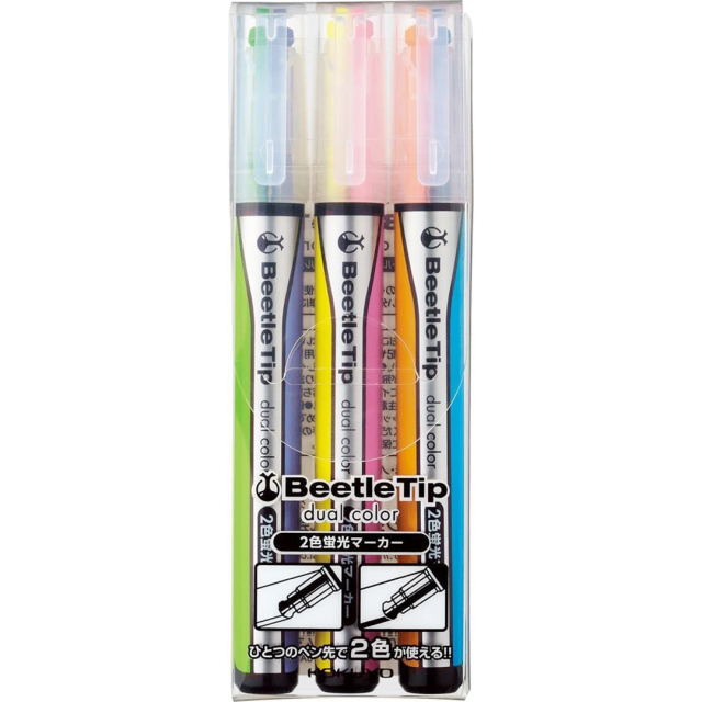 Textmarker zweifarbige 3er-Pack