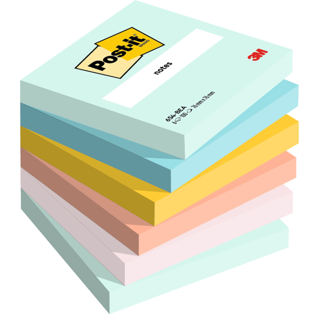 Post-it 76x76 Farbmix Beachside 6er-Pack