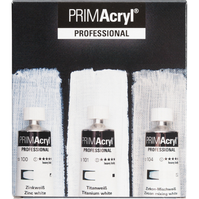 PRIMAcryl Acrylfarbe 35 ml Weiß 3er-Set