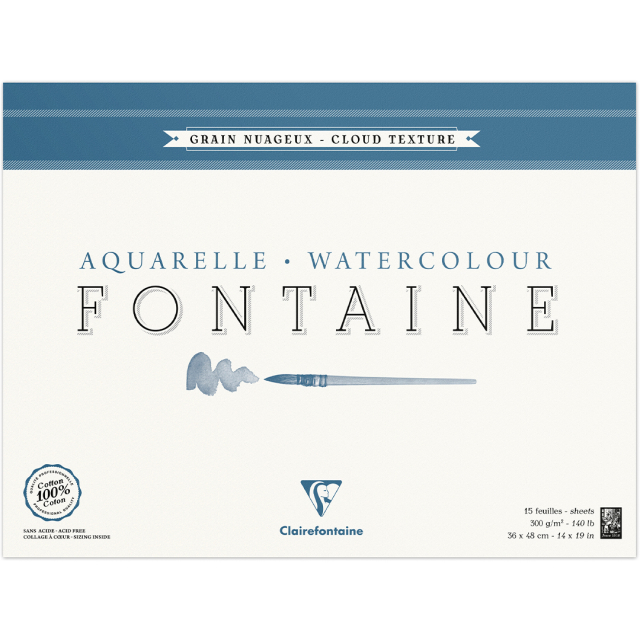 Fontaine Aquarellblock Cloud Texture 36x48 cm 300g