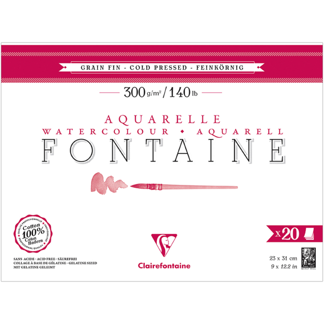 Fontaine Aquarellblock CP 23x31 cm 300g