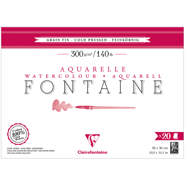 Fontaine Aquarellblock CP 26x36 cm 300g