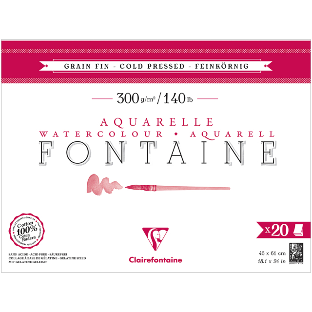 Fontaine Aquarellblock CP 46x61 cm 300g