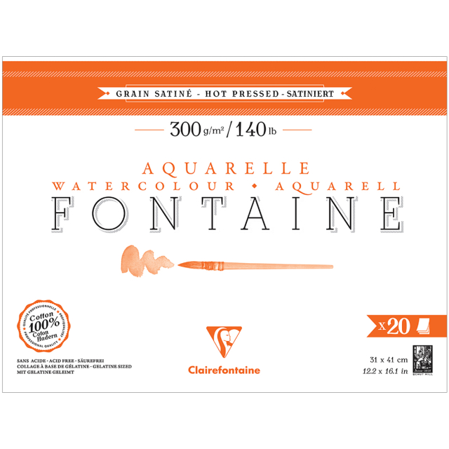 Fontaine Aquarellblock HP 31x41 cm 300g