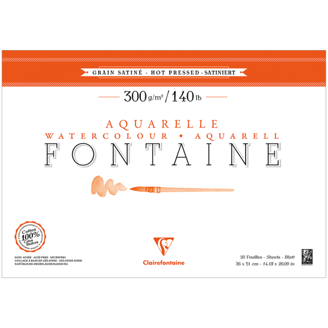 Fontaine Aquarellblock HP 36x51 cm 300g
