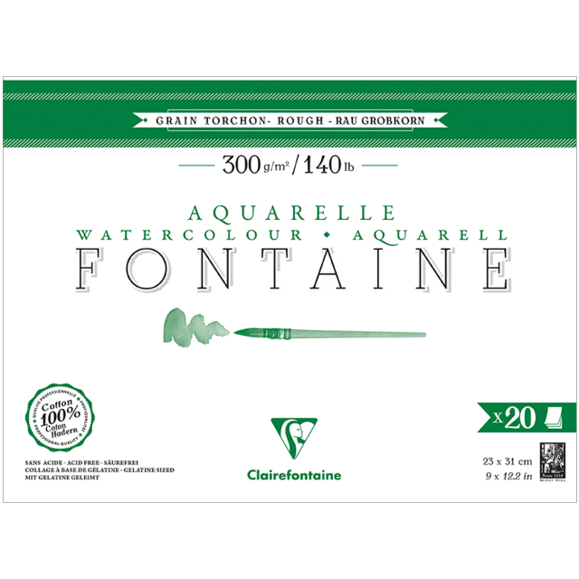 Fontaine Aquarellblock Rough 23x31 cm 300g