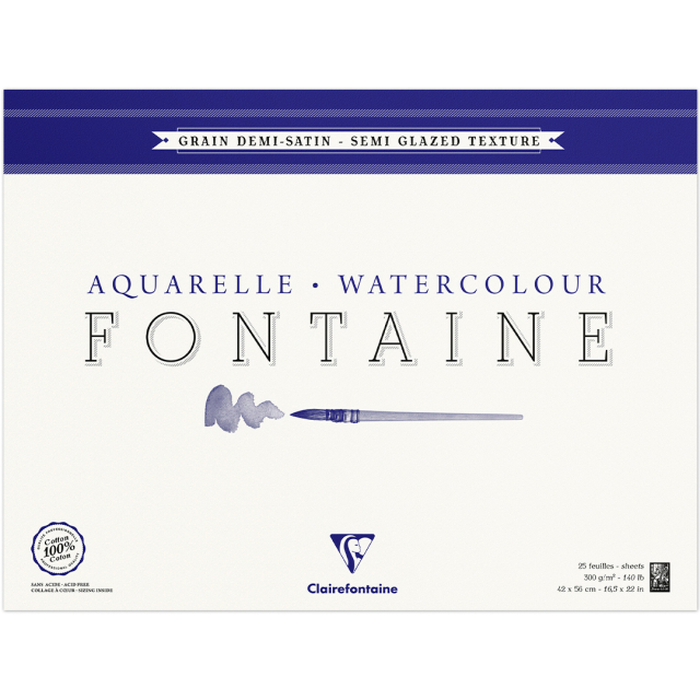 Fontaine Aquarellblock Semi-Glazed 42x56 cm 300g