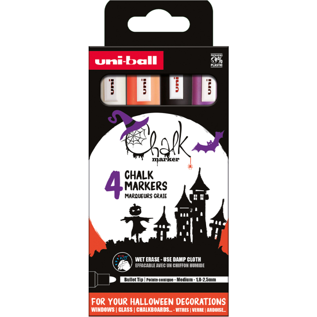 Chalk Marker PWE-5M Halloween 4-er Set