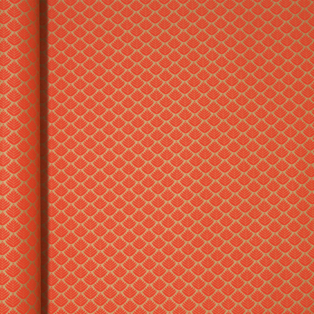 Geschenkpapier 35cm x 5m Kraft Rote Blumen