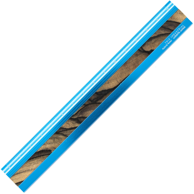 Lineal Aluminium/Holz 15 cm Turquoise/Pale Moon Ebony