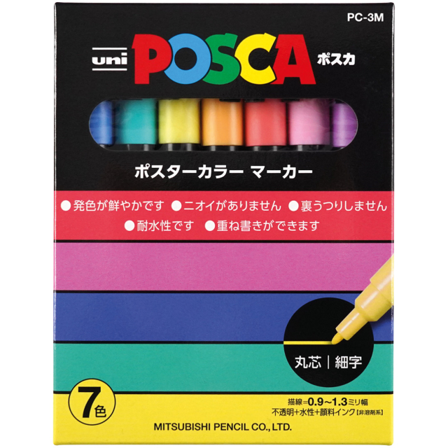 Posca PC-3M Soft tones 7er-Set