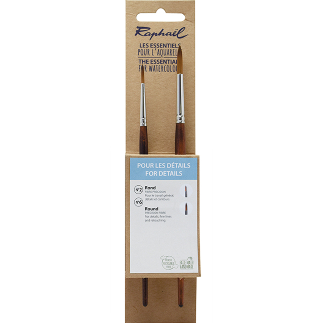 Synthetikpinsel Aquarell Details 2er-Set