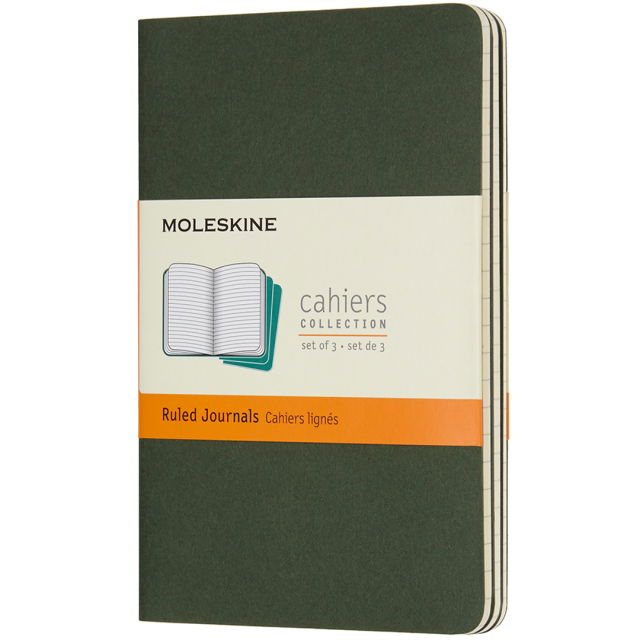 Cahier Notebook Pocket Green Liniert