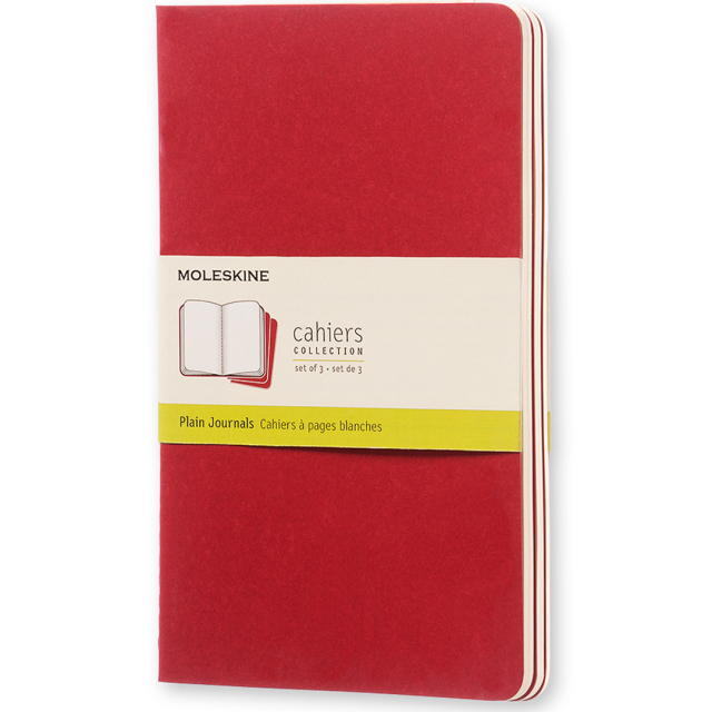 Cahier Notebook Large Red Blanko