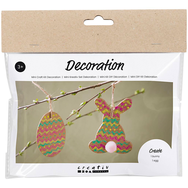 Mini DIY-Set Dekoration Ei & Hase