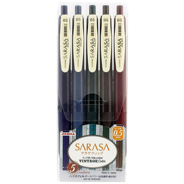 Sarasa Clip Vintage A 5er-Pack 
