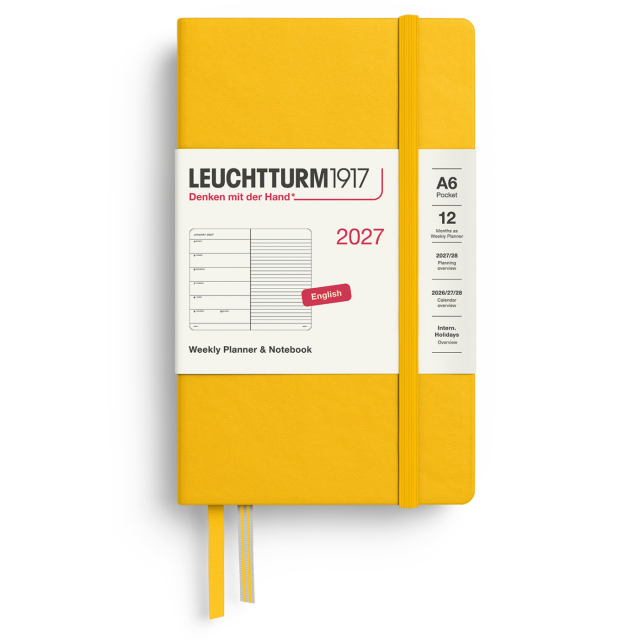 Kalender Weekly Planner & Notebook 2027 A6 Sunflower