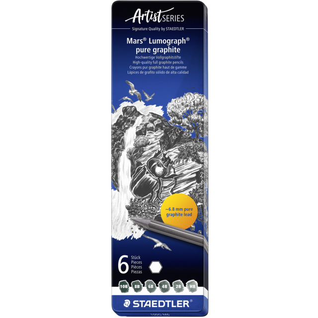 Graphitstifte Mars Lumograph 6er-Set