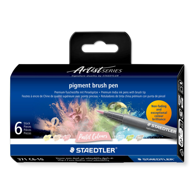 Pigment Arts Brush Pen 6-er Set Pastel